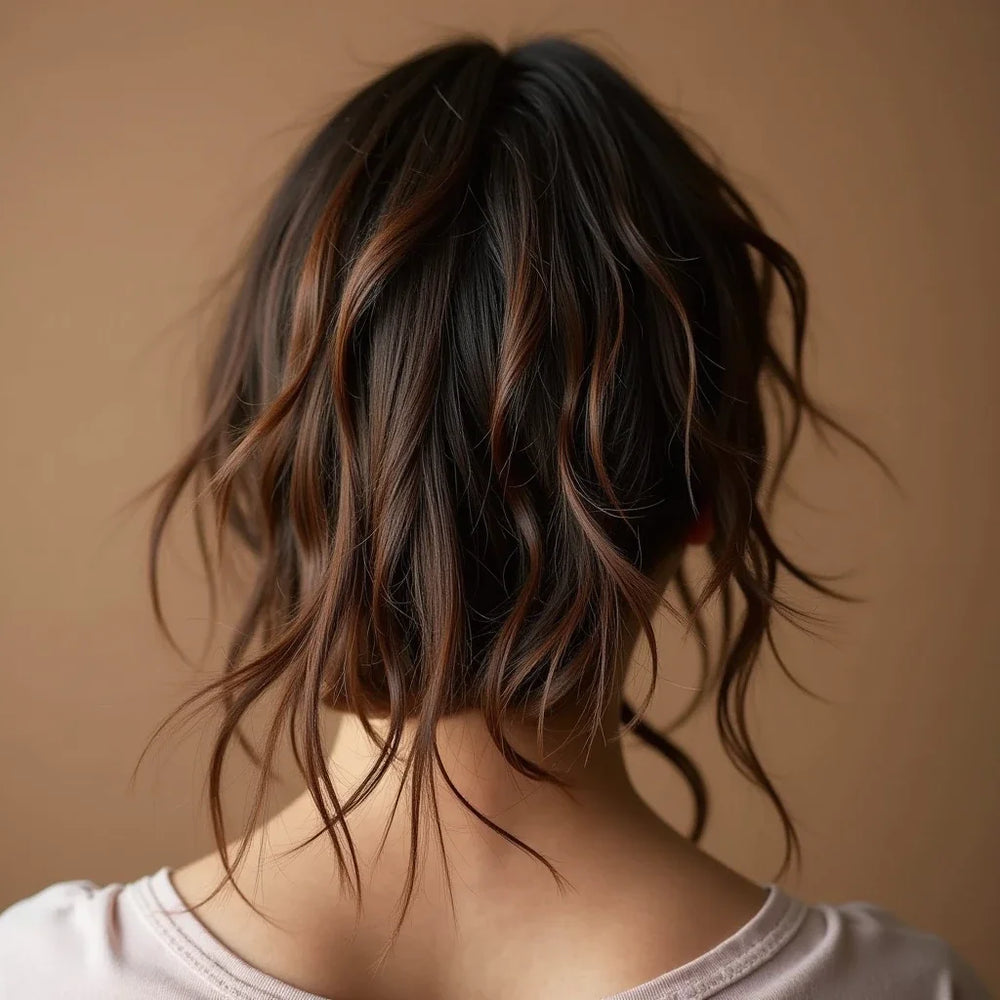Before and after using TJ Pure organic hair oil and shampoo – visible reduction in frizz and stronger hair